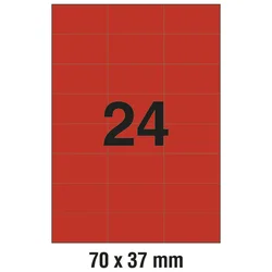 ETIKETE ILK  70X37MM PK100L ZWECKFORM 3448 CRVENE