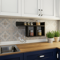 HANAH HOME Zidna polica Pare Anthracite