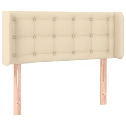 Vidaxl Vzglavje z ušesi krem 103x16x78/88 cm blago