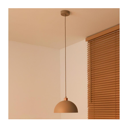 Duolla - Luster na sajli IRONLINE 1xE27/15W/230V prečnik 27 cm bež/bakrena