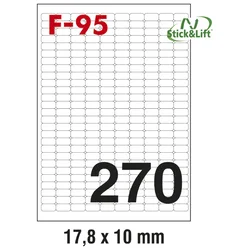 ETIKETE ILK  17,8X10MM ODLJEPLJIVE PK100L FORNAX F-95