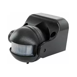 Spoljni PIR senzor pokreta 1200W/230V IP44, crni