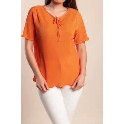 Plus size majica, oranžna