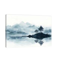 Canvas Slika na platnu Plavi pejzaž, Bez rama, 120 x 80 cm