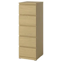 STORKLINTA Komoda s 5 fioka, im. hrastovine, 40x50x120 cm