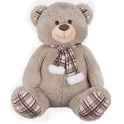 Plush Friends plišasti medved 65cm sedeč s šalom