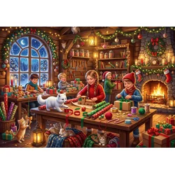 BlueBird - Puzzle Priprave na božič - 1 000 kosov
