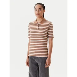 TOMMY HILFIGER Majica 1985 rjava/off-bela