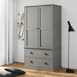 Ormar VIGO sivi 90 x 55 x 170 cm od masivne borovine