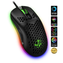 CONNECT IT CMO-5511-BK - LED RGB žični gejmerski miš 200-12800 DPI crne boje