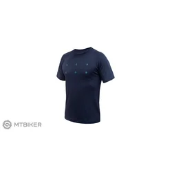Sensor MERINO BLEND TYPO majica, temno modra (M)