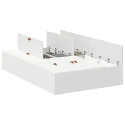Vidaxl Postelja z dodatnim prostorom za shranjevanje Bela 120 x 200 cm