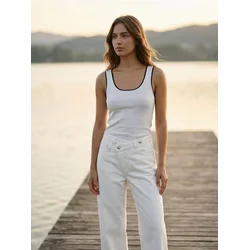 Sinsay - Bluza na bretele sa viskozom - belo