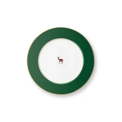 Pip Studio Komplet krožnikov Birds Dark Green 6-pack