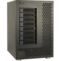 Inter-Tech NAS-8 HDD ohišje za 8 diskov, 2,5/3,5, hot-swap, 12 Gbit/s, črno