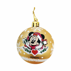 Glob de Crăciun Minnie Mouse Lucky zlatan 10 kom. Plastika (O 6 cm)