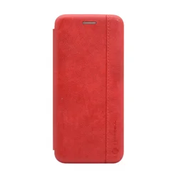 Maska na preklop Teracell Leather za Xiaomi Mi 10T Lite crvena