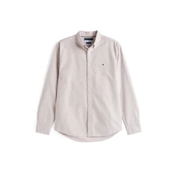 TOMMY HILFIGER Srajca Regular Fit Flag Embroidery  kaki