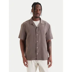 Calvin Klein Srajca LV04LF114G Rjava Relaxed Fit