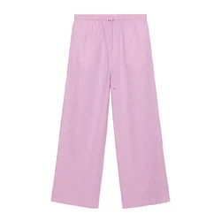 Pull&Bear Hlače opal/roza