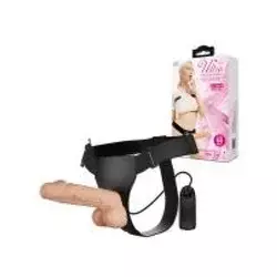 Vibrator Ultra Passionate Starp On Real, 20cm, Boja kože