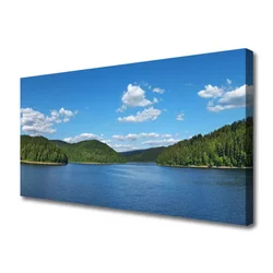 tulup.si Slika na platnu Lake forest landscape 140x70 cm