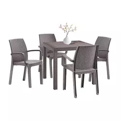 Set vrtnega pohištva Petri 4+1 cappuccino