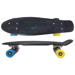 SENHAI Skateboard PENNY PW-506-22” Crni sa točkićima u više boja