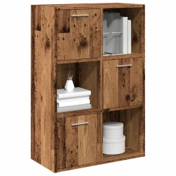 Polica za knjige Staro drvo 60,5x30x90 cm Konstruirano drvo