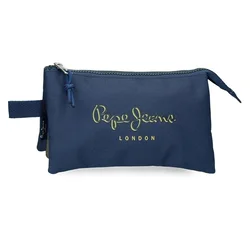 PEPE JEANS ARWYN prazna pernica sa 3 pregrade - teget