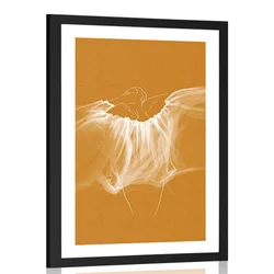 Plakat s paspartujem nežnost ženske - 60x90 black