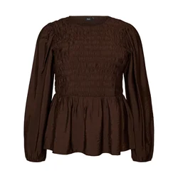 Zizzi Bluza NABILA temno rjava