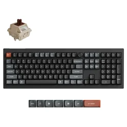 Tipkovnica KEYCHRON V6 Ultra, mehanička, bežična, USB, UK layout, crna