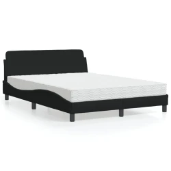 Krevet s madracem Dover crni 140x200 cm od tkanine