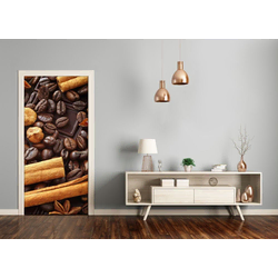 tulup.si Samolepilni tapete na vratih Temna čokolada 75x205 cm