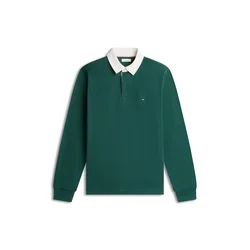 TOMMY HILFIGER Majica ESSENTIAL temno zelena/bela