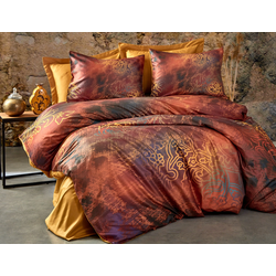 Aberto Design Komplet posteljina Rue, 200x220 cm, Crvena-Zlatna