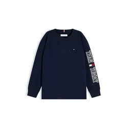 TOMMY HILFIGER Majica TEAM marine/bela