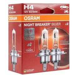 Sijalica H4 +100% OSRAM Night Breaker Silver - 2 kom,