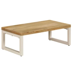 Stolić za kavu 100 x 50 x 35 cm od masivnog drva manga i čelika