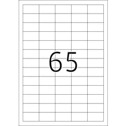 Etikete 38,1x21,2 A4/65 1/100 bela