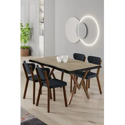 Hanah Home Trpezarijski set, 5 komada, Teget