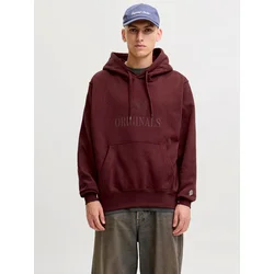 JACK & JONES Majica JORFrederiksberg vinsko rdeča