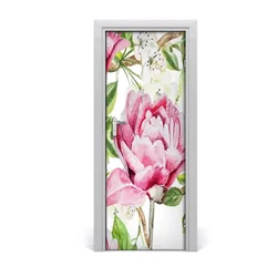 tulup.si Samolepilni tapete na vratih Peony 85x205 cm