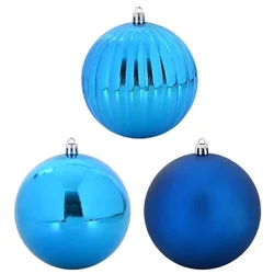 Set božićnih kuglica XXL 3 pcs Plava Plastika