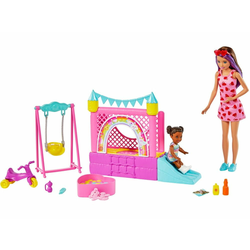 Mattel Barbie varuška z napihljivim gradom