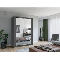 Garderobna omara Lux 150 cm - siva