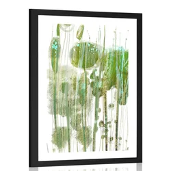 Plakat s paspartujem zelena abstrakcija dreves - 20x30 no frame