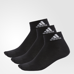 Adidas PER ANKLE T 3PP BLACK/BLACK/WHITE, čarape za fitnes, crna