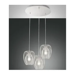 Fabas Luce 3677-47-102 - Luster na sajli CAMP 3xE27/40W/230V bela